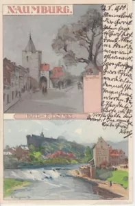 Postal Sajonia - Anhalt Naumburg Bad Kösen 1900 - Imagen 1 de 2