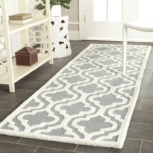 Safavieh Cambridge SILVER / IVORY Wool Runner 2'-6 x 20' - CAM132D-220 - Picture 1 of 3