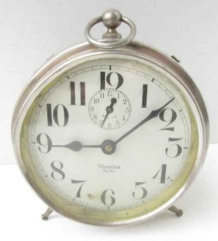 Early Original Westclox Big Ben Chrome alarm Clock Ticks Cover