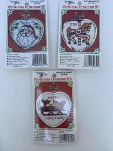 Three The New Berlin Co Counted Cross Stitch Kits Holiday Xmas Ornaments NEW - Picture 1 of 7