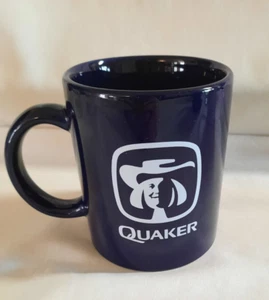 Quaker Oats Mug, Dark Blue with white Picture & Lettering - Picture 1 of 3