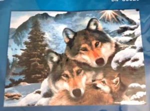 DIY Counted Cross Stitch Kit - Wolves C008 - Picture 1 of 3