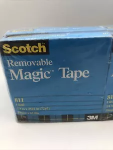 Scotch 811 Magic Tape (Removable), 2.0 Mil, 3/4" x 72 yds., Transparent, 3 roll - Picture 1 of 4