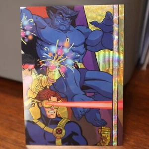 2025 Topps Finest X-Men '97 Dnn-6, CYCLOPS and BEAST Wave Refractor 5/5, 1:8994 - Picture 1 of 3