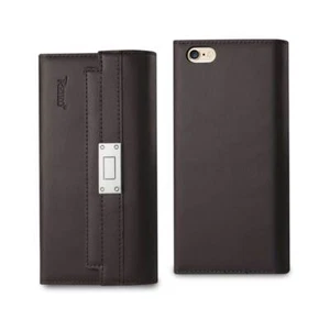 Reiko iPhone 6S Plus Genuine Leather RFID Wallet Case & Metal Buckle Belt in Umb - Picture 1 of 4