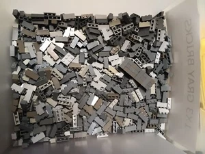 Lego gemischt grau 1x3 Steine 200 Teile Anzahl - Bild 1 von 1