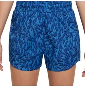 Nike Girls’ One Woven High Rise Printed Shorts: BLUE: NEW WITH TAGS: SIZE M - Picture 1 of 6