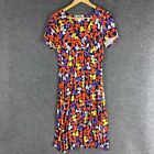 Ruby Bella Dress Womens 12 Blue Red T Shirt Butterflied Midi Event Occasion