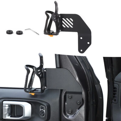 Soporte de montaje para taza de bebida de puerta delantera izquierda para Jeep Wrangler JL JT 18+ Foto 1 de 4