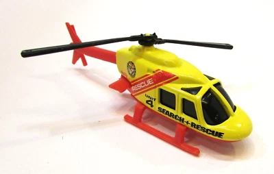 Helicóptero de búsqueda y rescate Propper Chopper 1989 de colección juguete fundido a presión amarillo Foto 1 de 4
