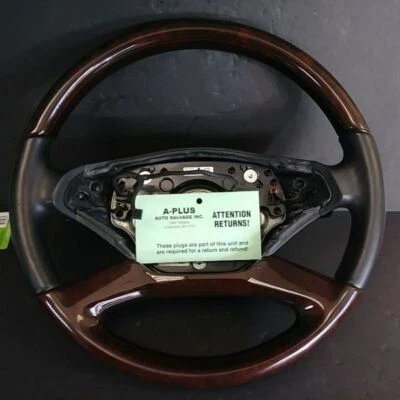 2013 MERCEDES S550 OEM STEERING WHEEL BLACK WITH WOOD GRAIN ID A2214609203 - Изображение 1 из 4