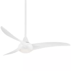 Minka Aire Light Wave LED 52" Ceiling Fan With Remote Control, White - Picture 1 of 8