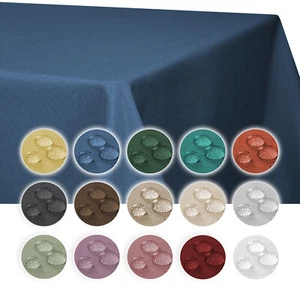 Mantel 130x220 cm Cuadrado Recubierto Estructura Lino Aspecto Repelente al Agua - Imagen 1 de 100