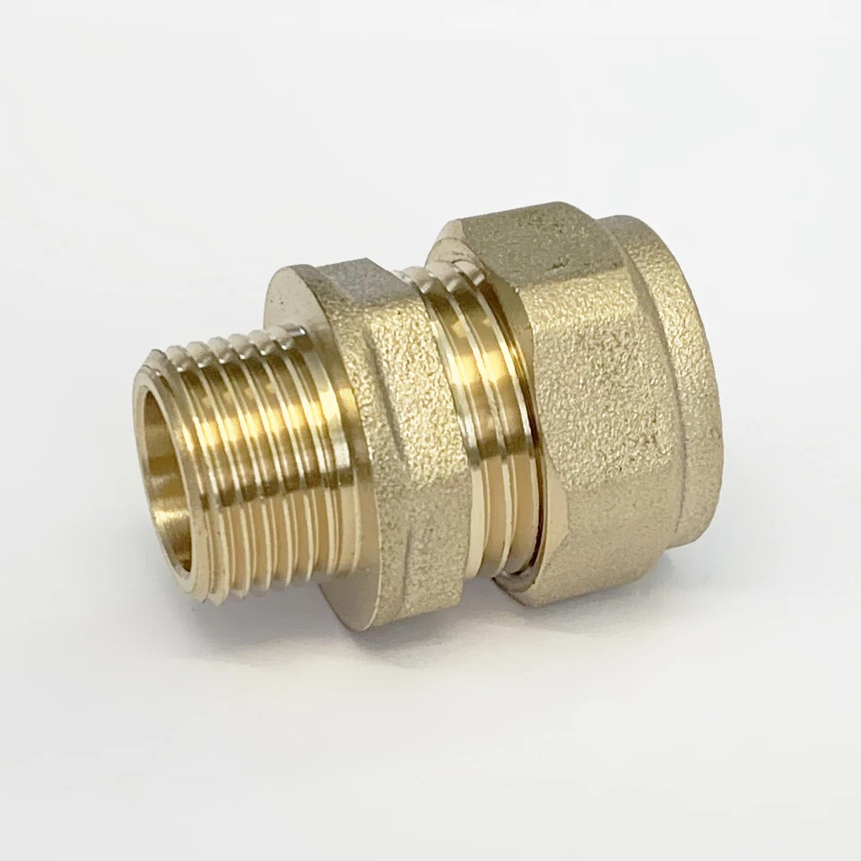 EMBRASS 8mm x 1/4" Male Iron Straight Compression WRAS Approved Brass Fittings