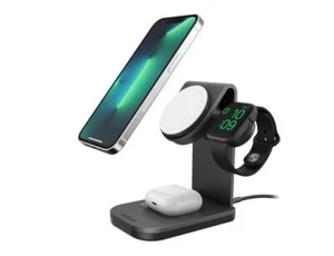 OtterBox 3-in-1 Wireless Charging Station 2.0 for MagSafe -. Black - Picture 1 of 3