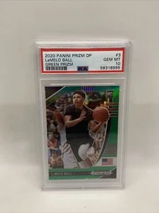2020 PANINI GREEN PRIZM DP Draft Pick LaMelo Ball #3 PSA 10 GEM MINT ROOKIE 78 - Bild 1 von 2