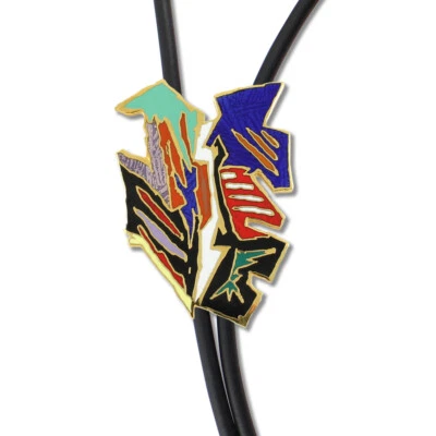 Corbata vintage ACME Studio "sin título" Cloisonné Bolo de CHARLES ARNOLDI - NUEVA Foto 1 de 4