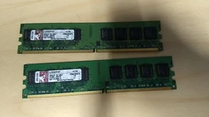 ** Pair of Kingston 1GB DDR2 667 DIMMs RAM KVR667D2N5/1G 2GB Total - Picture 1 of 1