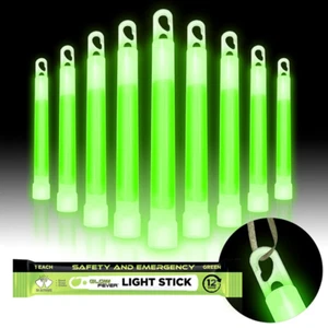 Emergency Safety Military Grade Glow Sticks, 10Pcs, 6'' Ultra Bright Glow Sticks - Picture 1 of 12