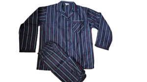 CONJUNTO DE PIJAMA TRADICIONAL PARA HOMBRES LISO PJ ROPA DE DORMIR ROPA DE SALÓN TOP PANTALONES PANTALONES - Imagen 1 de 3