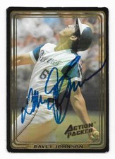 DAVEY JOHNSON 1992 ACTION PACKED AUTOGRAPHED SIGNED # 75 ATLANTA BRAVES