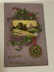 1910 Happy Birthday Postcard Antique Ohio - Picture 1 of 2