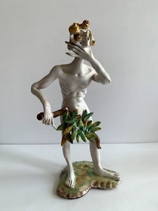 Statua Vintage P. MARIONI ITALIA Biblica ADAM FIRMATA Interesse Gay - Foto 1 di 11