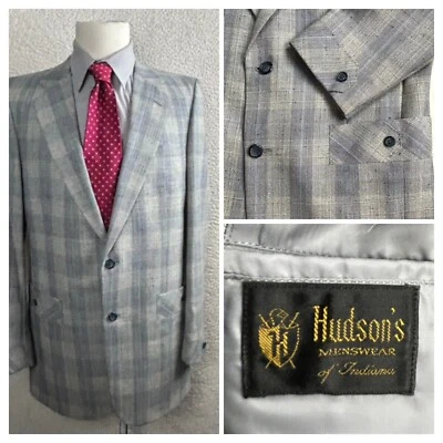 Abrigo deportivo vintage años 70/80 Blazer Hudsons 42 L (moderno 40L) mezcla de lana seda NUEVO Foto 1 de 4