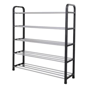 5-Tier Stackable Shoe Rack Freestanding Shoe Shelf Storage Organizer - Picture 1 of 7