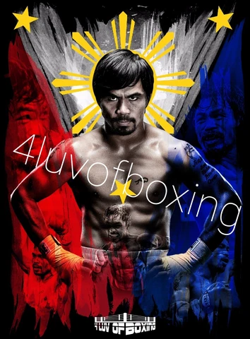 Manny Pacquiao Boxing gym Poster BK 24x36 4LUVofBOXING Pacman new Cover