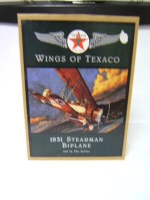 Ertl Texaco 1931 Stearman BiPlane Wings of Texaco 3er en serie Banco sin usar, en caja Foto 1 de 3