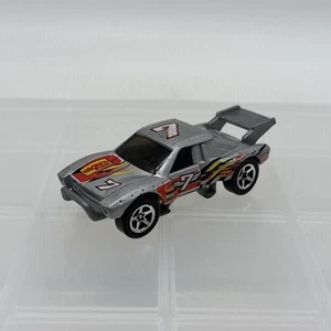 1998 HOT WHEELS CRASHERS #7 WAGNER OIL SILVER 1:64 DIECAST 3 1/4" BENDING CAR! - Picture 1 of 13