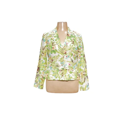 Blazer Coldwater Creek XL lino floral Foto 1 de 4