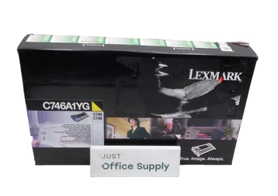 Cartucho de tóner genuino Lexmark C746A1YG amarillo programa de devolución envío gratuito D Foto 1 de 4
