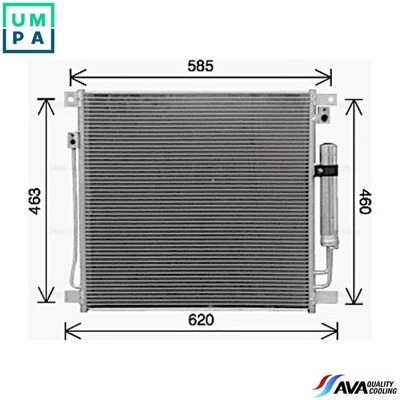 CONDENSER AIR CONDITIONING MT5285D FOR MITSUBISHI TRITON/L200 STRADA FIAT 2.4L - Image 1 of 4