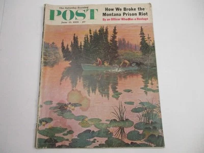 The Saturday Evening Post June 13 1959 Issue Montana Prison Riot No Label Foto 1 de 3