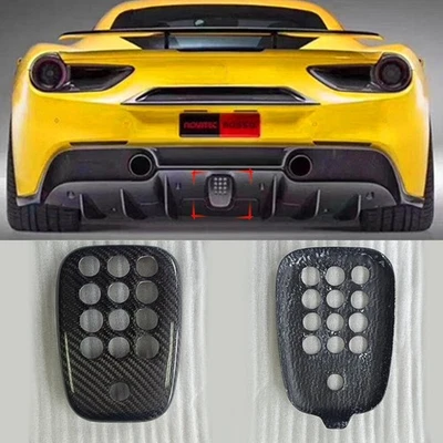 Real Carbon Fiber Rear Fog Light Cover Trim For Ferrari 488 GTB Spider - Image 1 of 4