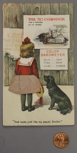 International Harvester McCormick Tradecard Barometer - Picture 1 of 3