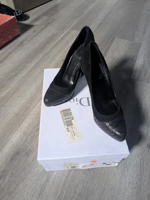 $610 Christian Dior Duo Shoes Pumps Platform Snakeskin Suede sz 35 1/2 US 5 NEW - Image 1 of 4
