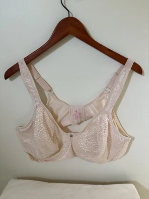 Breezies Bra 46C Underwire Diamond Shimmer Unlined Support Dune Beige A561419 - Image 1 of 4