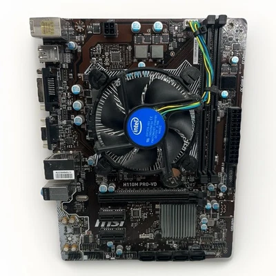 Mainboard MSI H110M Pro-VD inkl. Intel i5-7400 Prozessor mit Lüfter - Bild 1 von 4