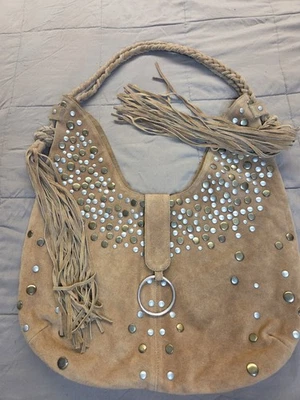 Free People Clyde Studded Fringe Suede Hobo Bag *No Longer Available On Website* - Image 1 of 4