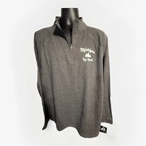 J American Sportswear Pullover Sweatshirt Gr. XXL Half 1/2 Zip grau Michigan UN - Bild 1 von 6
