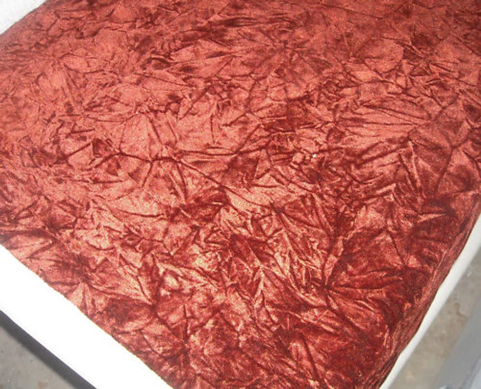 1 yarda de tela de tapicería de terciopelo triturado marrón 1 yarda R233 Foto 1 de 1