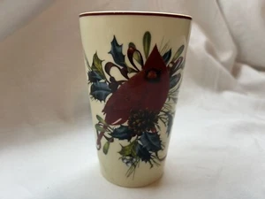 Lenox "Wintergrüße" Porzellan Kardinal Elfenbein Farbe Reisebecher mit Deckel (12oz) - Bild 1 von 5