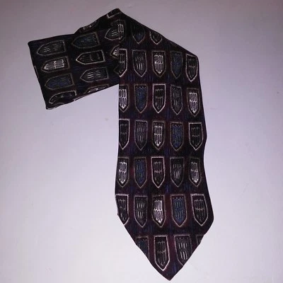 XMI Mens Necktie Tie Shield Print Business Work - Image 1 of 4