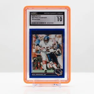 Football 2024 Neal Anderson #53 Panini SCORE NFL Showcase Blue #/100 CGC 10 - Picture 1 of 4