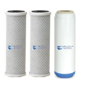 2 Bone Char Fluoride Arsenic Carbon Filters 1 Carbon/KDF55 Water Filter Standard - Picture 1 of 1