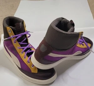 Puma ECO OrthoLite Mid Mens Purple Gold Shoes Boots Size 13 New 35509203 - Picture 1 of 11