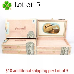Lote de 5 cajas de cigarros de madera vacías Sobremesa Brulee Toro 11,75" x 7,25" x 1,75" - Imagen 1 de 12